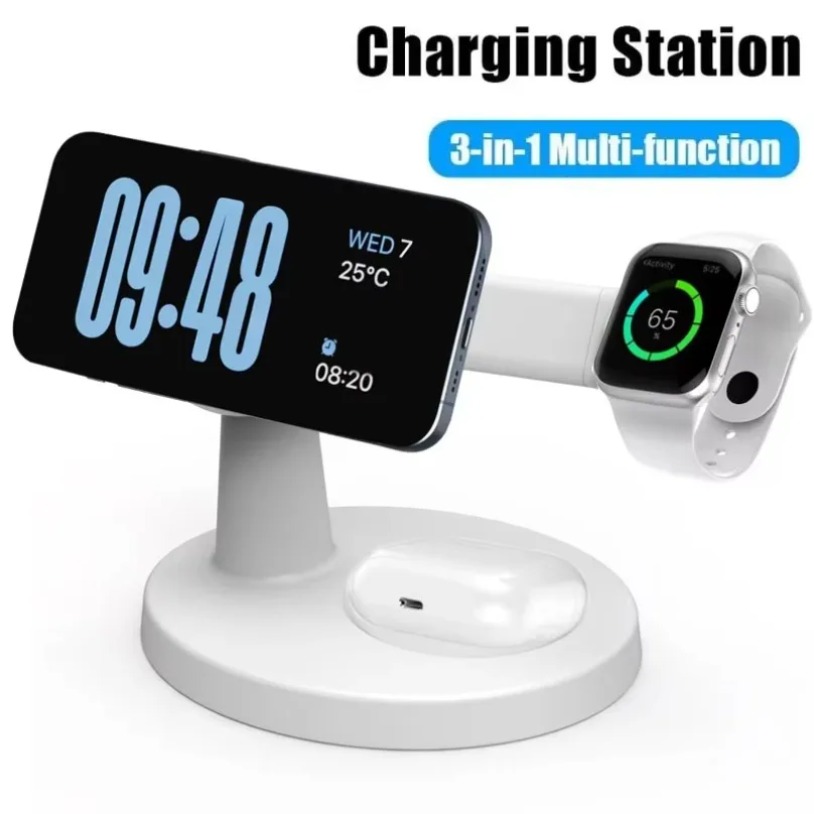 Wireless Charger Watch - Wireless 3 In 1 Magnetic Charger