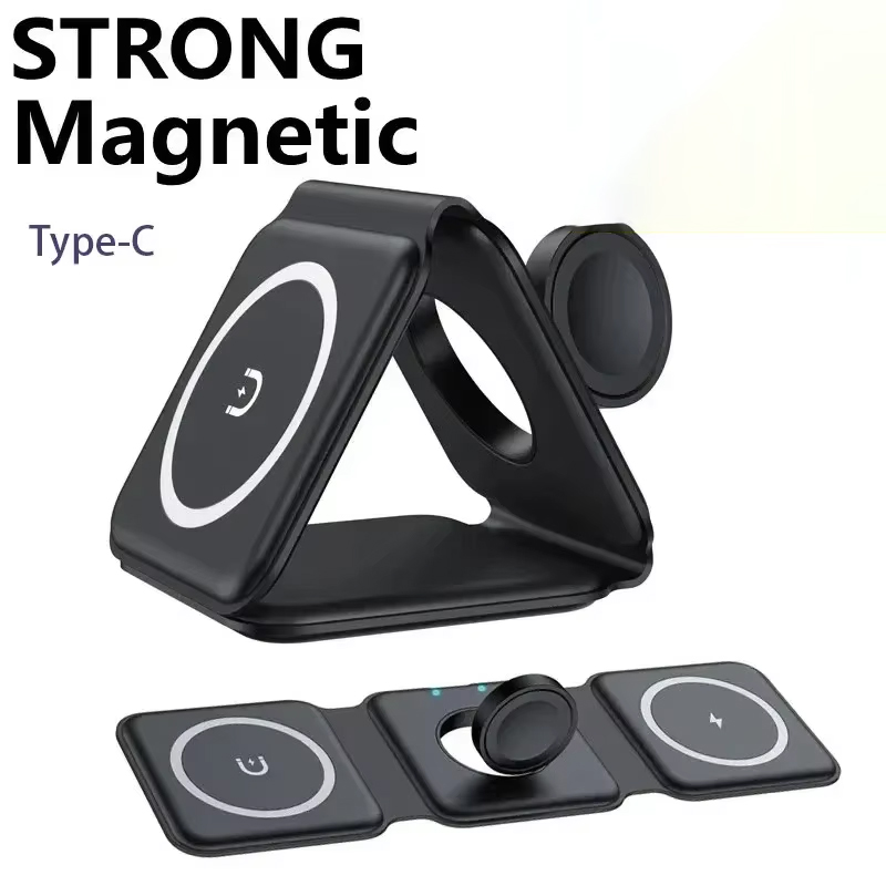 Wireless Charger Watch - 3 in 1 Magnetic Portable Wireless