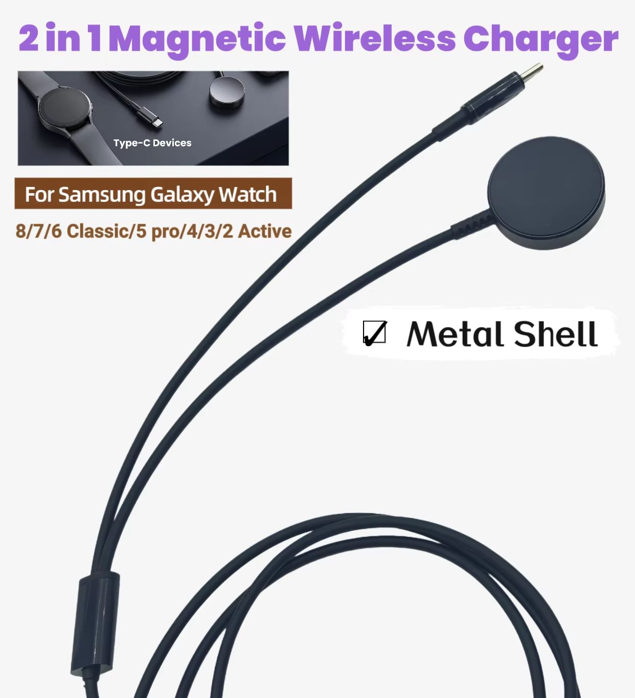 Type-C 2-in-1 Magnetic Wireles – обзор и цена Wireless Charger Watch