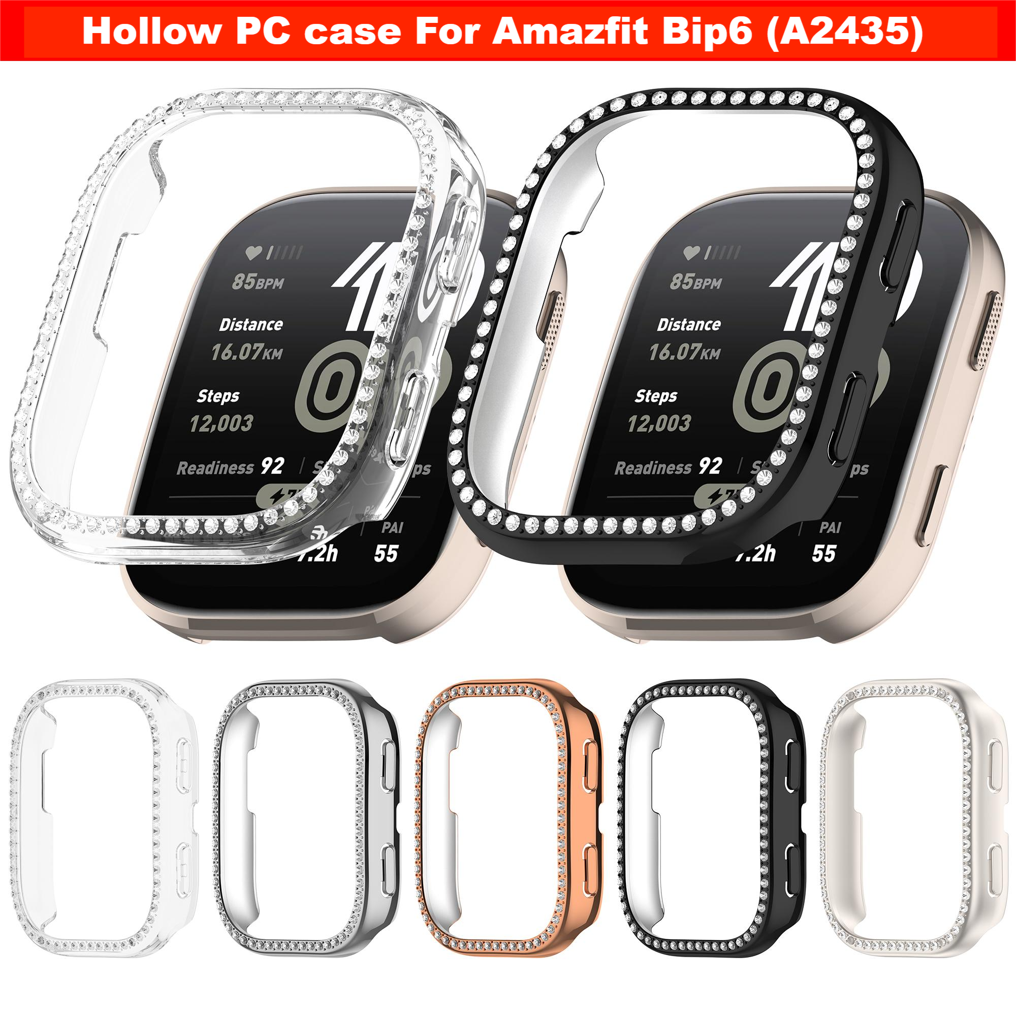 Single-row diamond case For Am – обзор и цена Amazfit Smartwatch Accessories