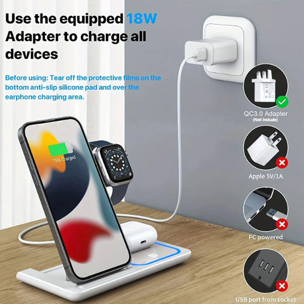 15W 3 in 1 Wireless Charger St – обзор и цена Wireless Charger Watch
