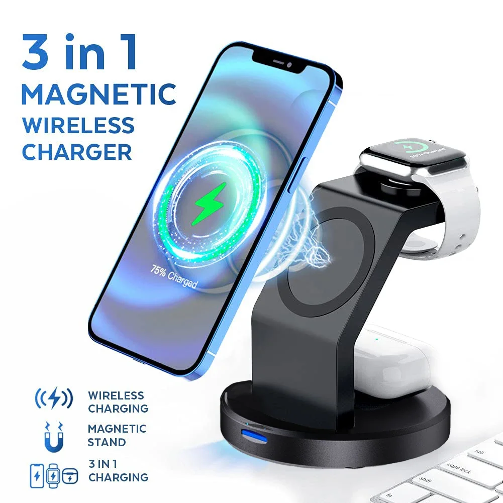 3 In 1 Magnetic Wireless Charg – обзор и цена Wireless Charger Watch