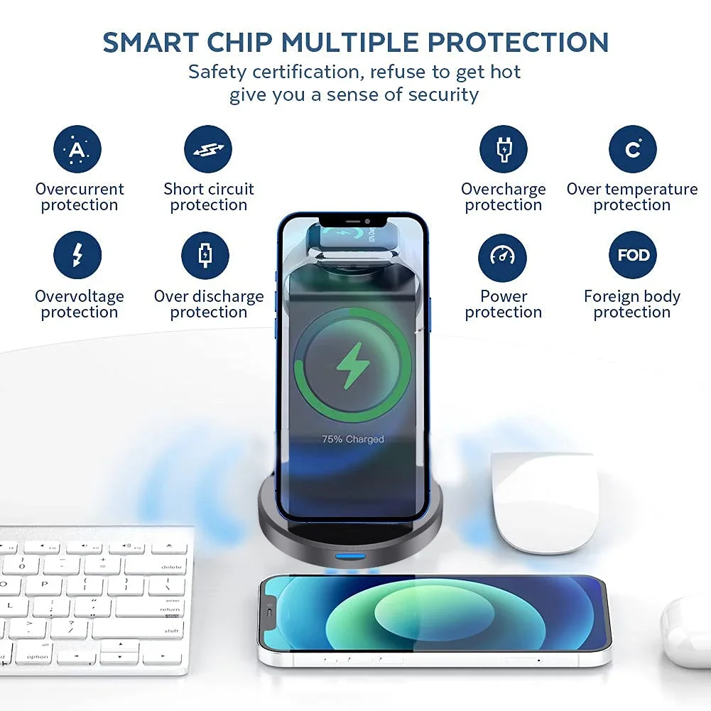 3 In 1 Magnetic Wireless Charg – обзор и цена Wireless Charger Watch