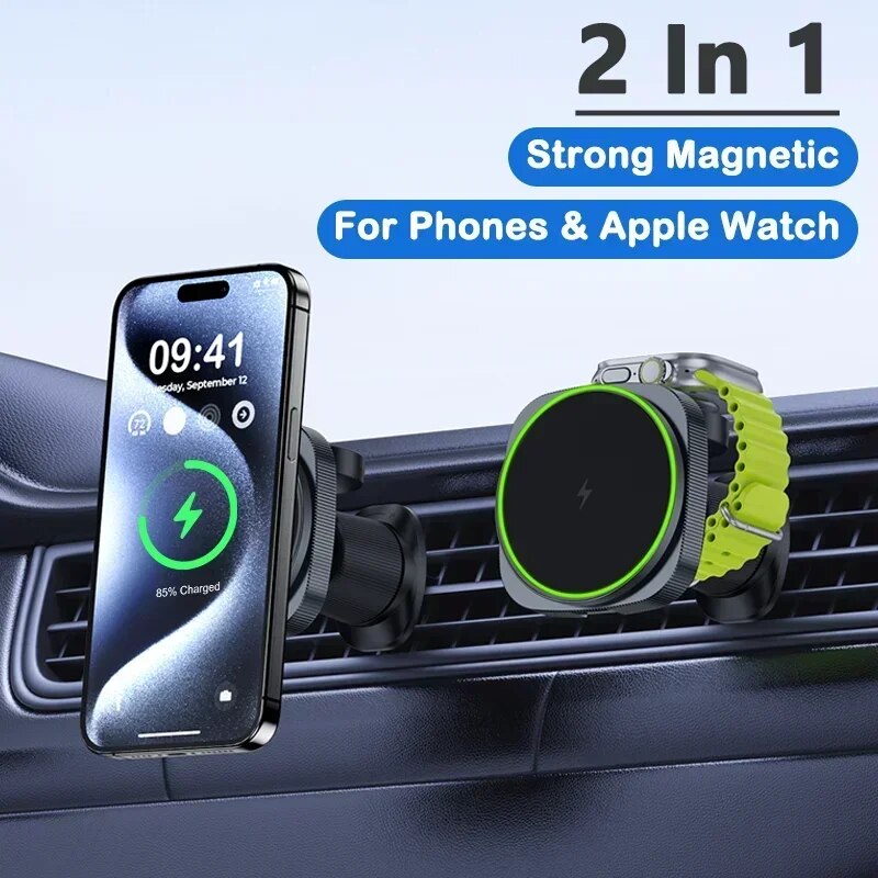 2 IN 1 Magnetic Wireless Car C – обзор и цена Wireless Charger Watch