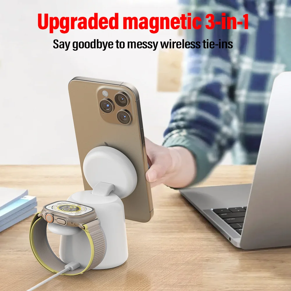 3 in 1 Magnetic Wireless Charg – обзор и цена Wireless Charger Watch