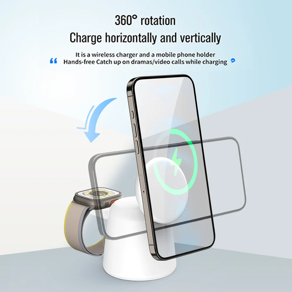 3 in 1 Magnetic Wireless Charg – обзор и цена Wireless Charger Watch