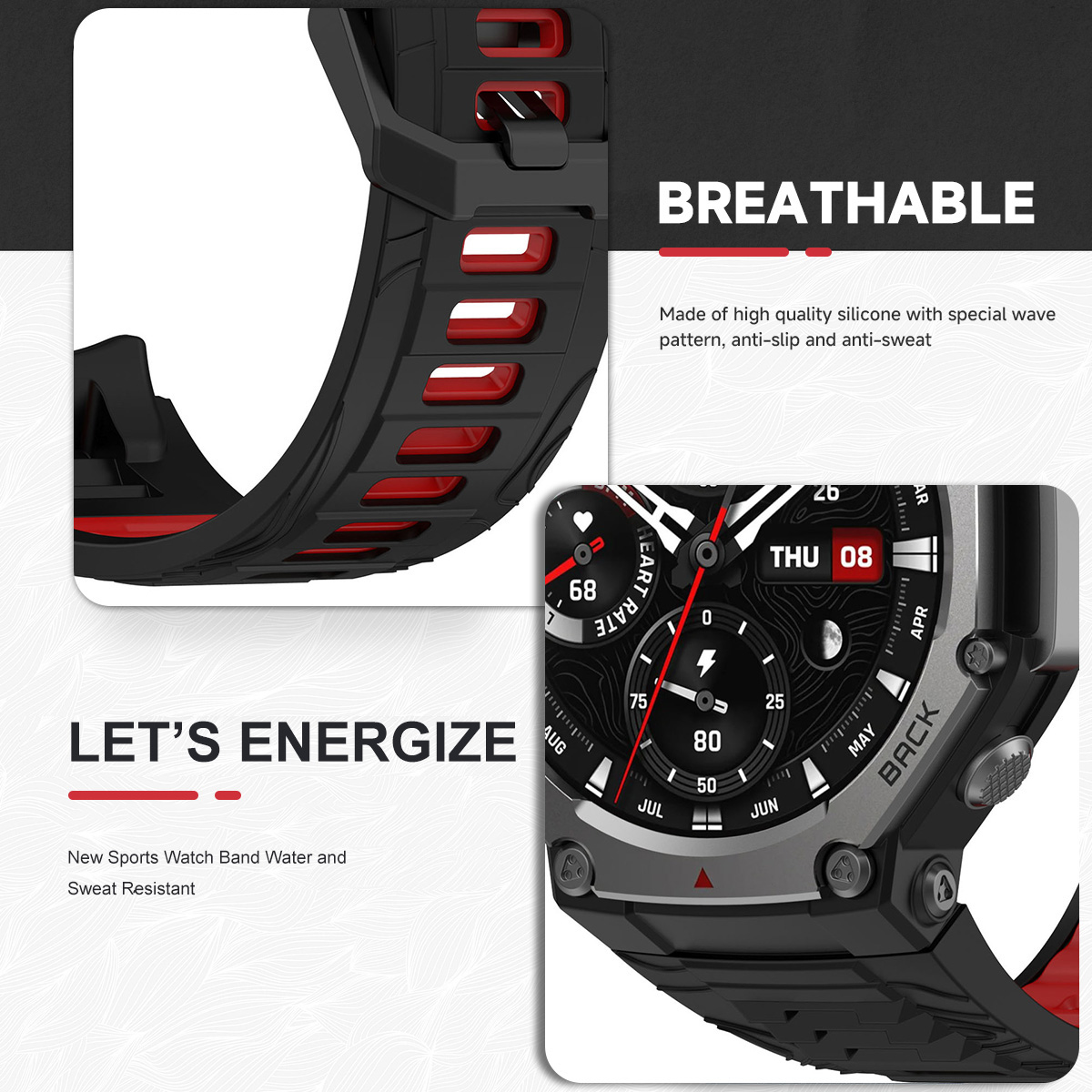 Silicone Strap for Huami Amazf – обзор и цена Amazfit Smartwatch Accessories
