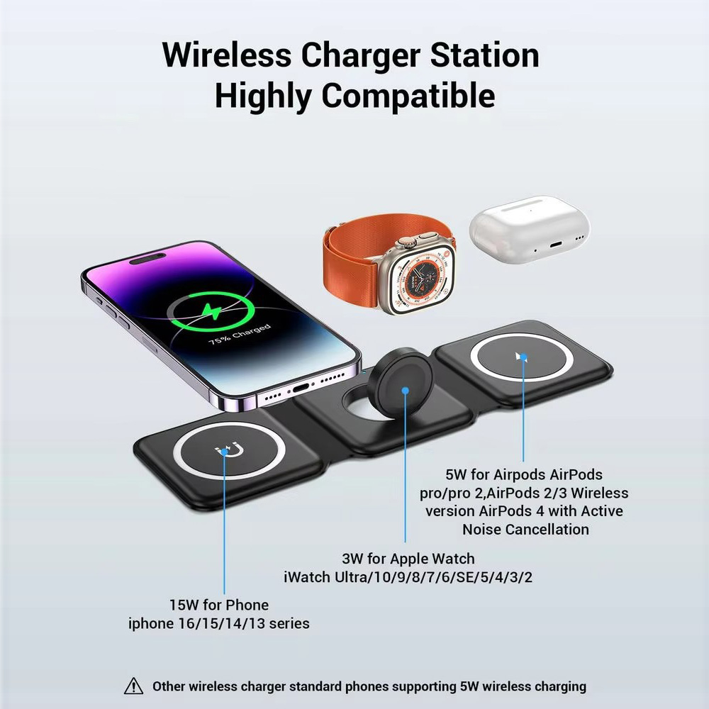 3-in-1 Magnetic Folding Wirele – обзор и цена Wireless Charger Watch