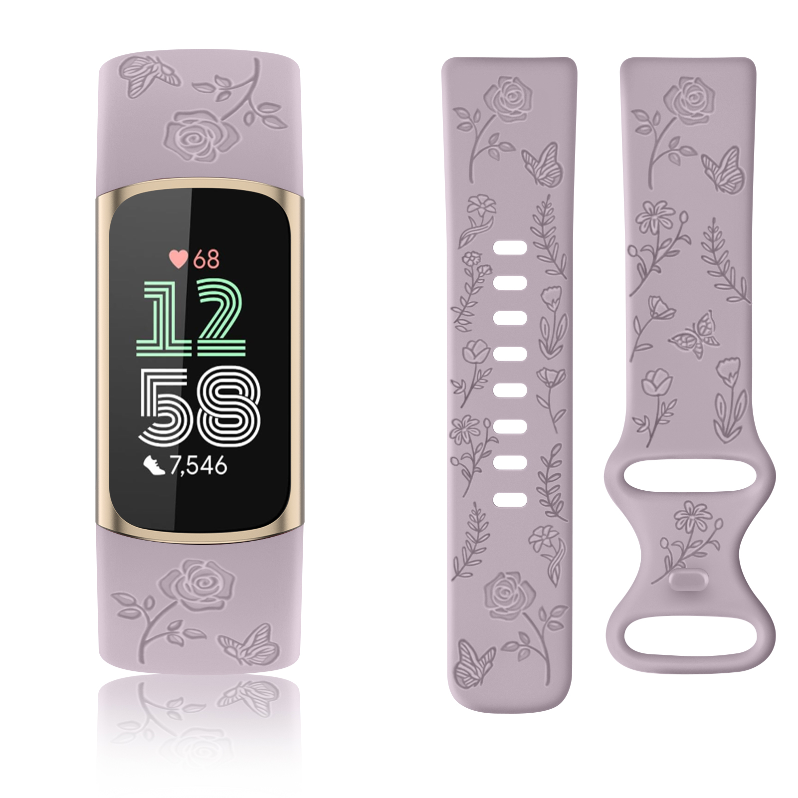Flower Engraved Watch Strap Fo – обзор и цена Silicone Band Replacement