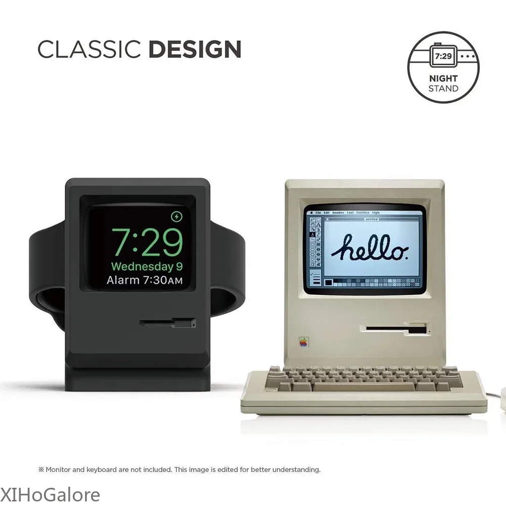 Retro Computer Pattern Silicon – обзор и цена Watch Charging Dock