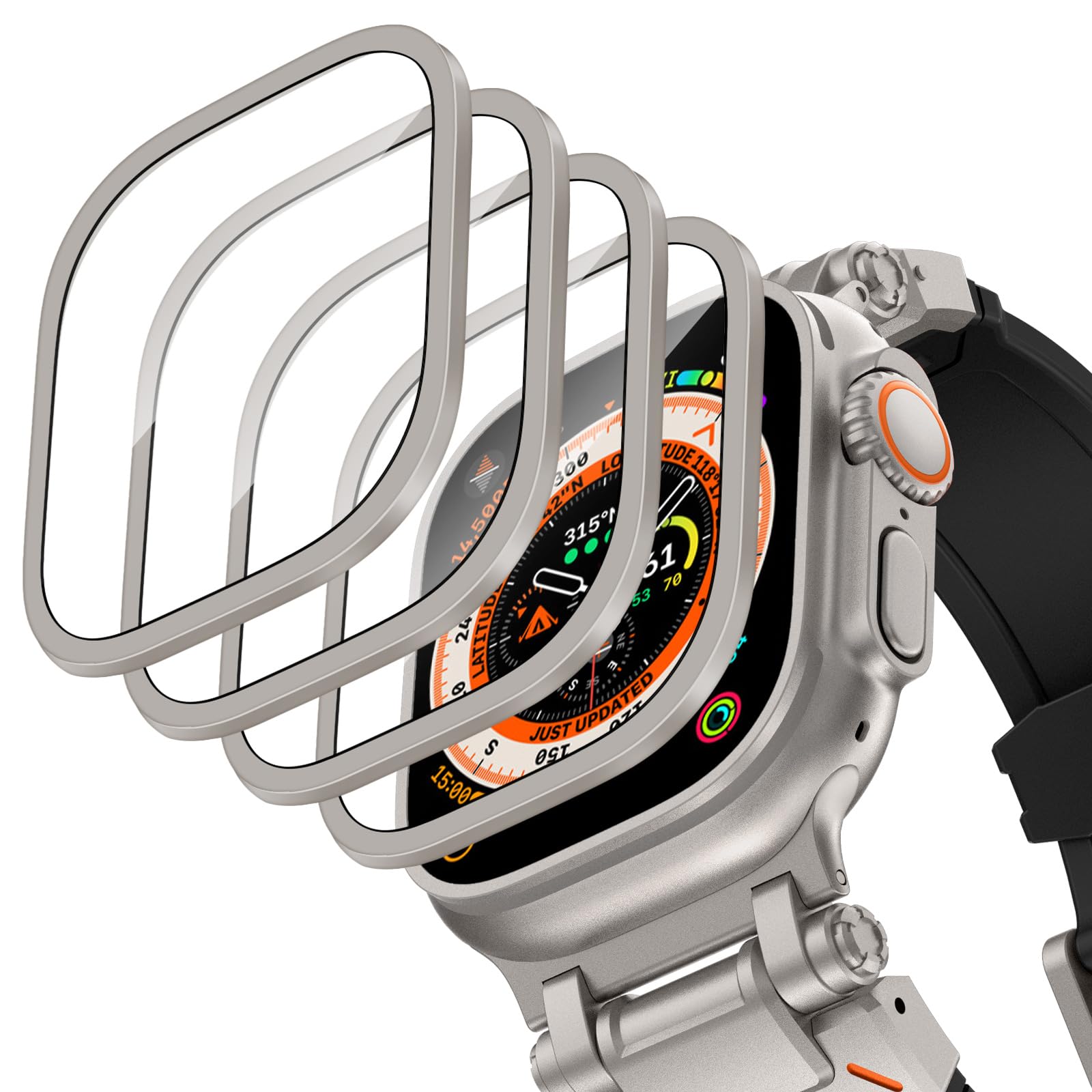 Aluminium Alloy Case+Tempered  – обзор и цена Smartwatch Straps & Accessories