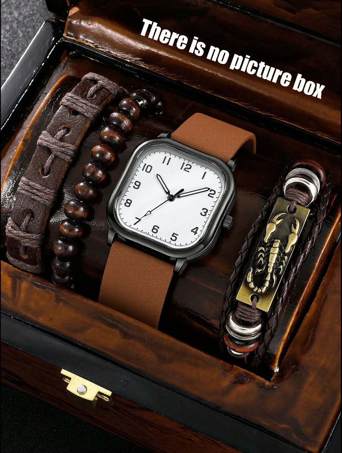No gift box; men's leather str – обзор и цена Accessories With Watch