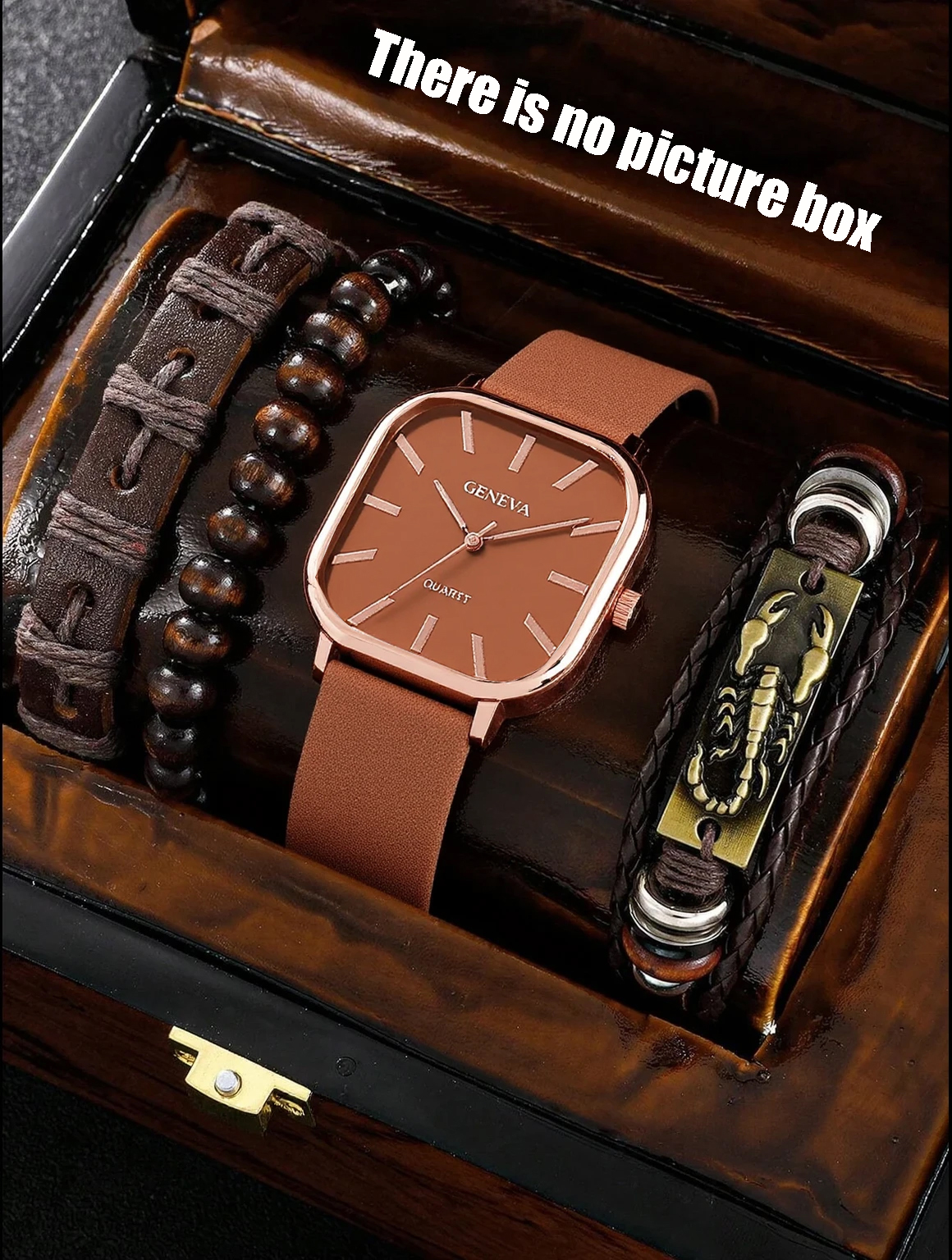 No gift box; men's leather str – обзор и цена Accessories With Watch