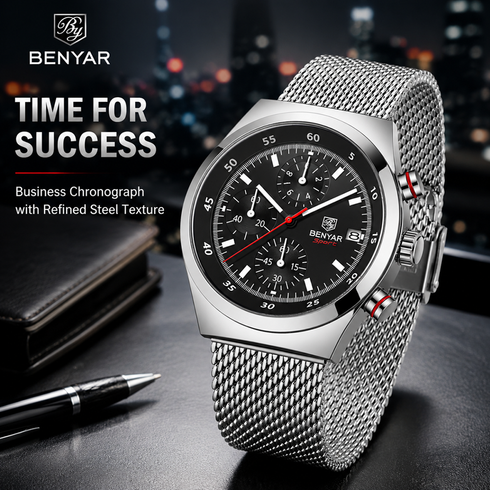 BENYAR Top Luxury Brand Men's  – обзор и цена Accessories With Watch